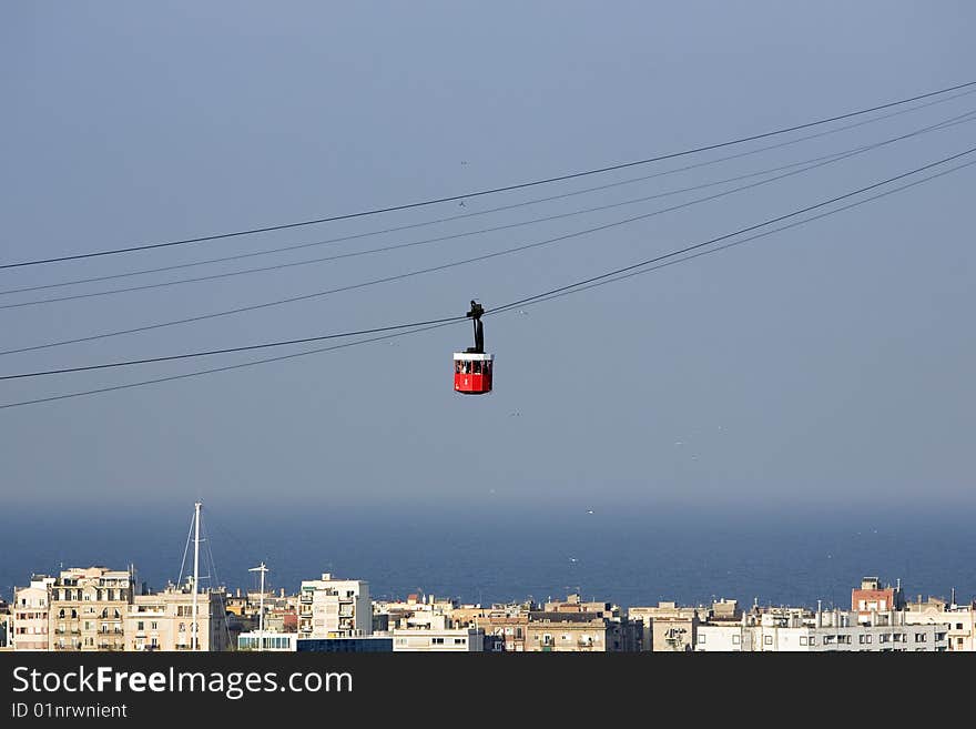 Cable car in Barcelona