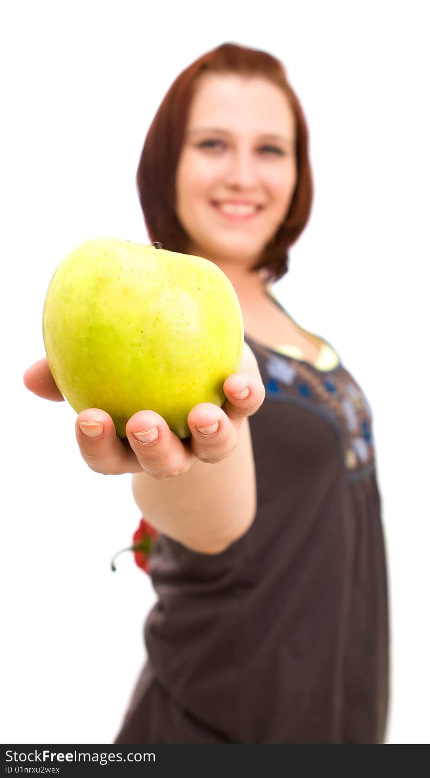 Woman Eating Vegetables