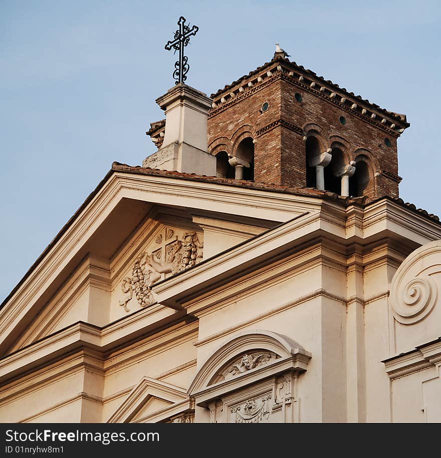 Detail of San Bartolomeo church, Rome, Isola Tiberina. Detail of San Bartolomeo church, Rome, Isola Tiberina