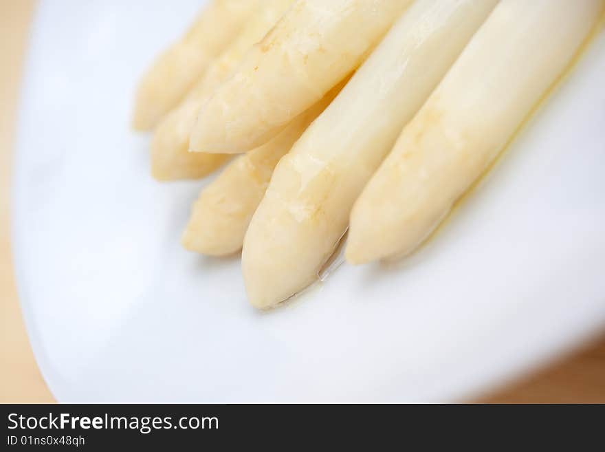 Asparagus With Sauce Hollandaise . Close Up