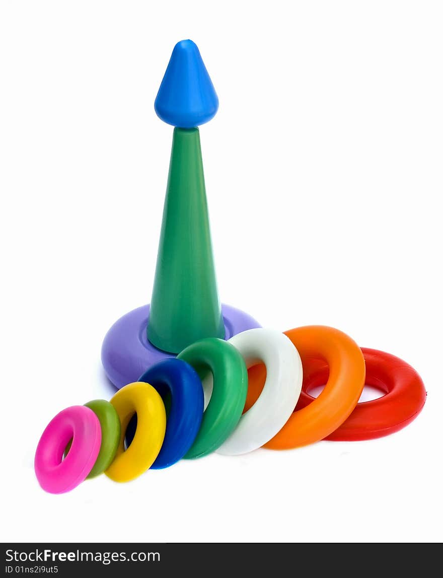 Children's toy: a plastic pyramid. Children's toy: a plastic pyramid