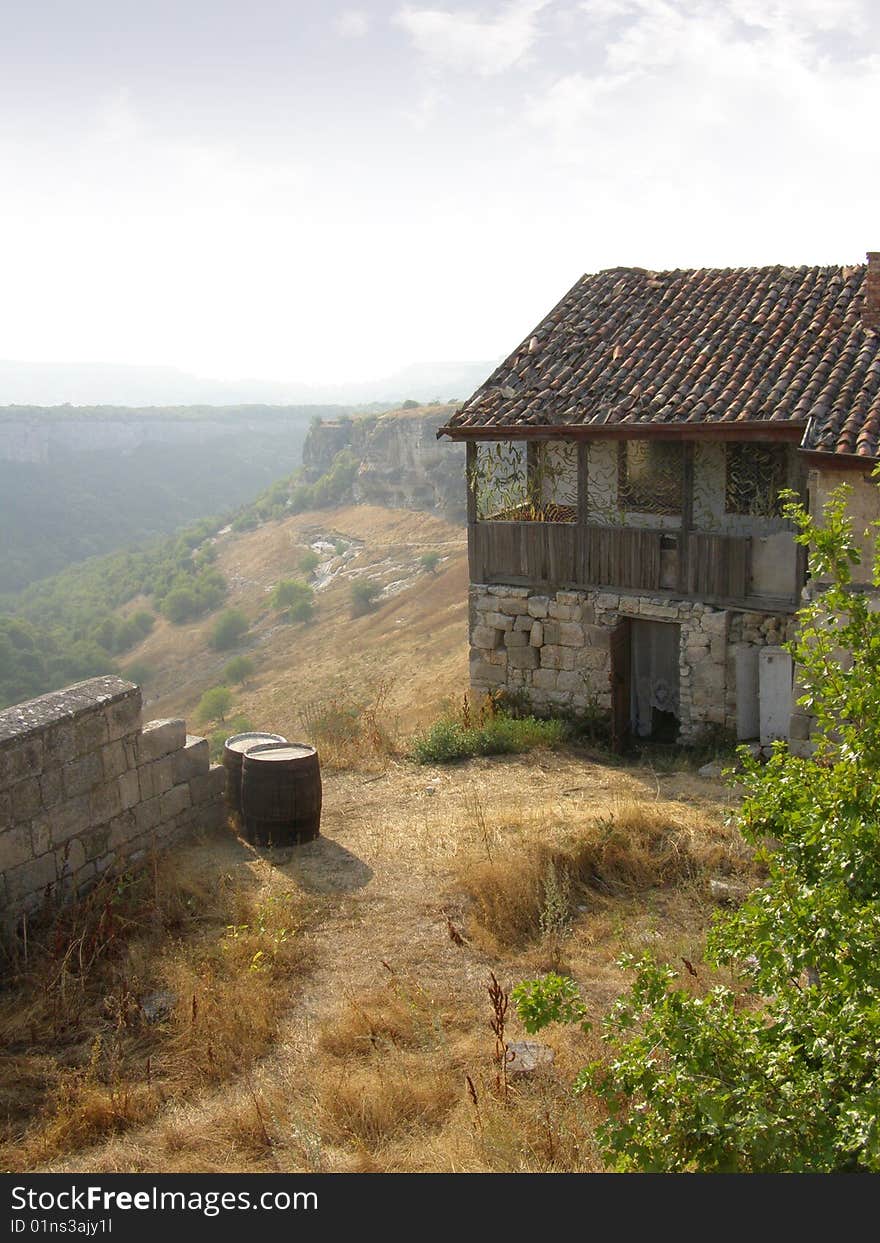 Old buildin in mountains of Crimea Peninsula