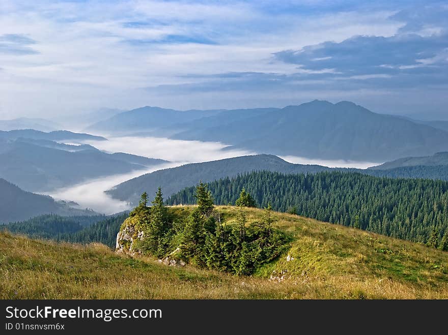 Mountains landscape in Rodnei mountains, Romania