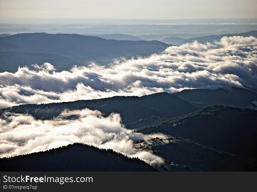 Mountains landscape in Rodnei mountains, Romania