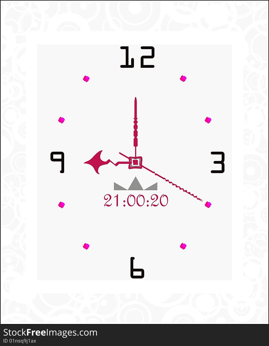 Abstract white shapes frame watch