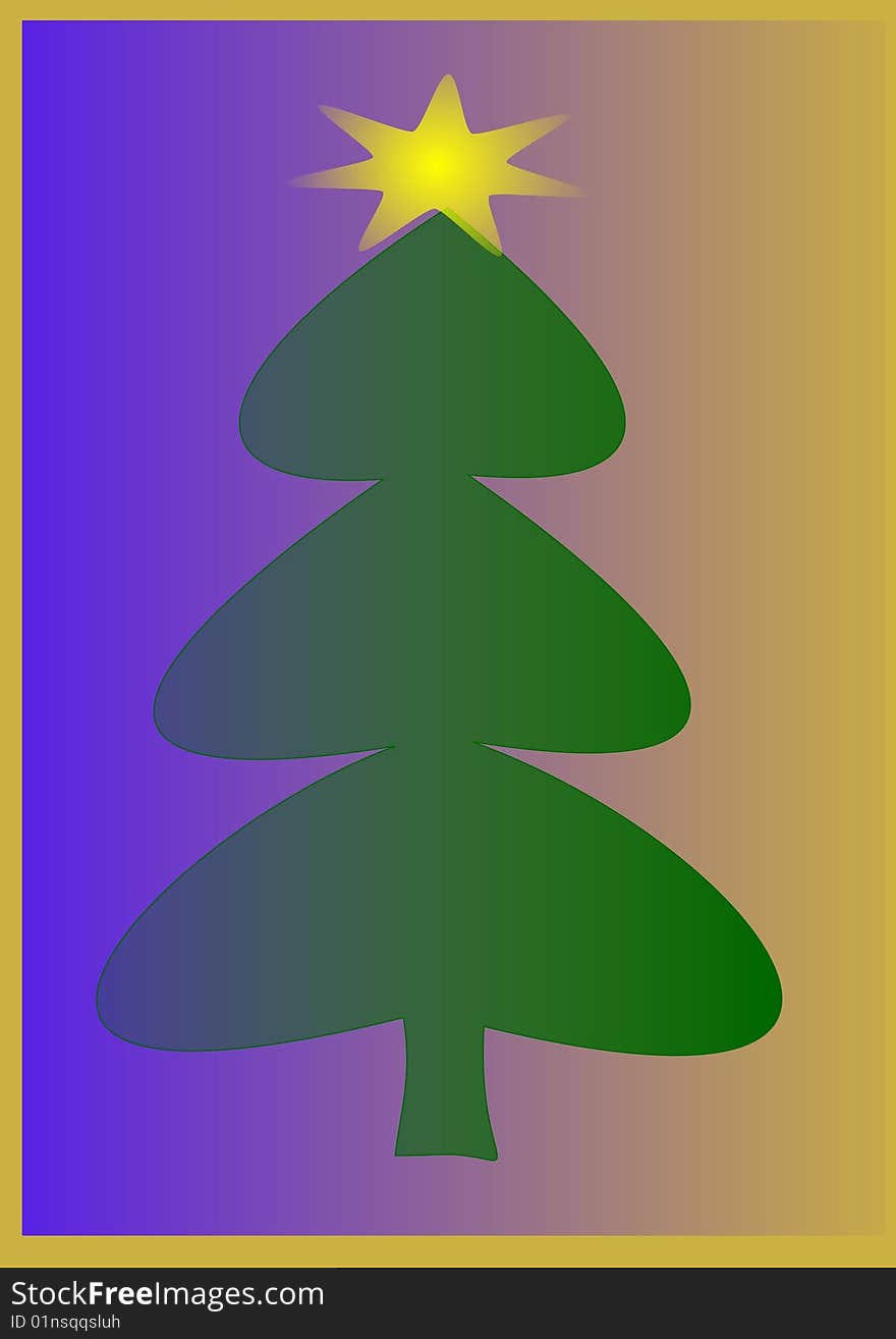 Image depicting a fanciful christmas tree