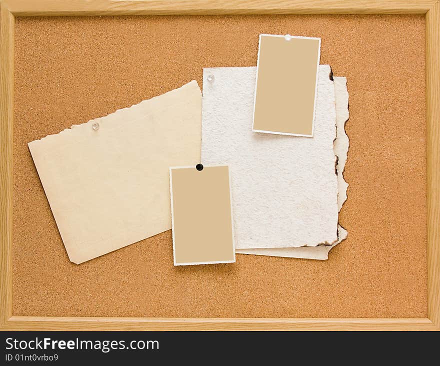 Brown corkboard with important message