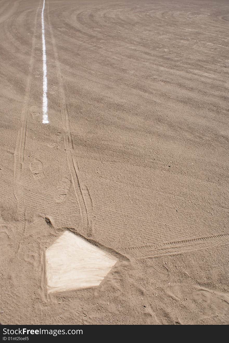 Home plate at an all american park