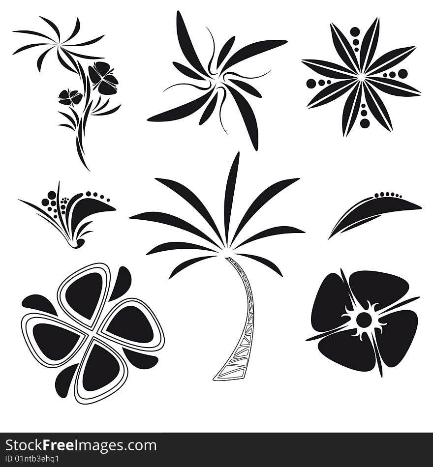 Flowers and leafs style or ornament