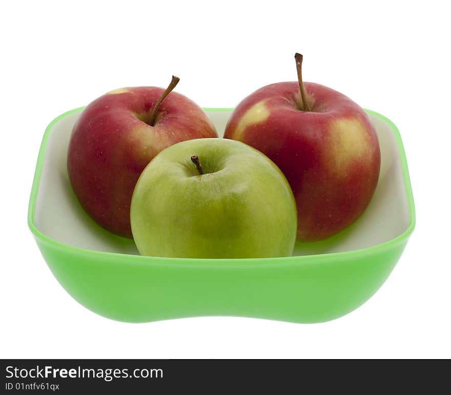 Apple on plate