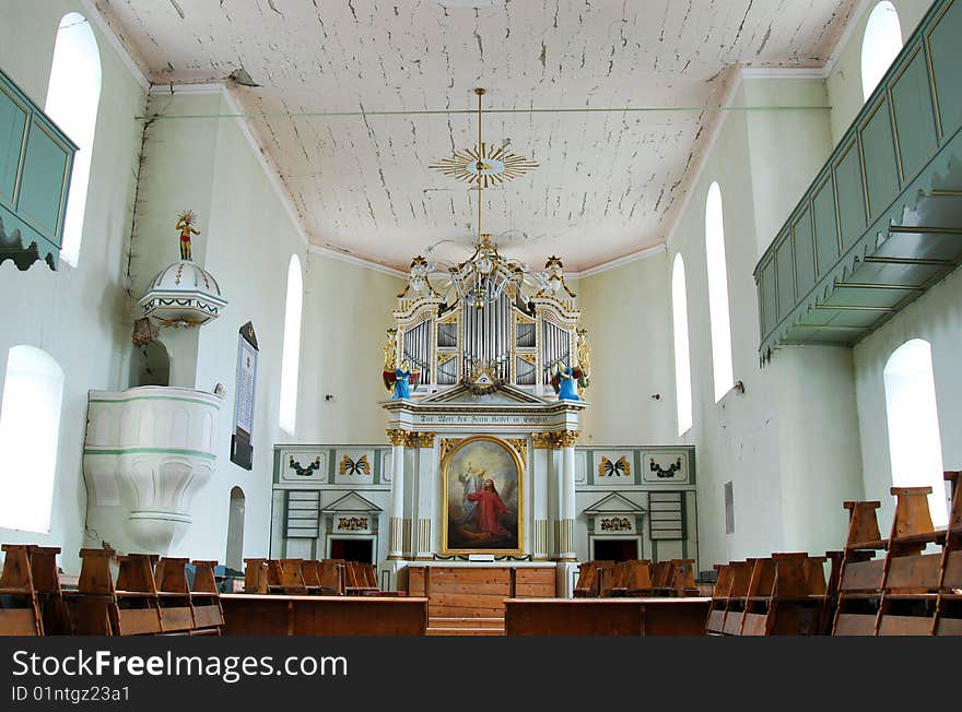 Inside of Bod Church (Romania)