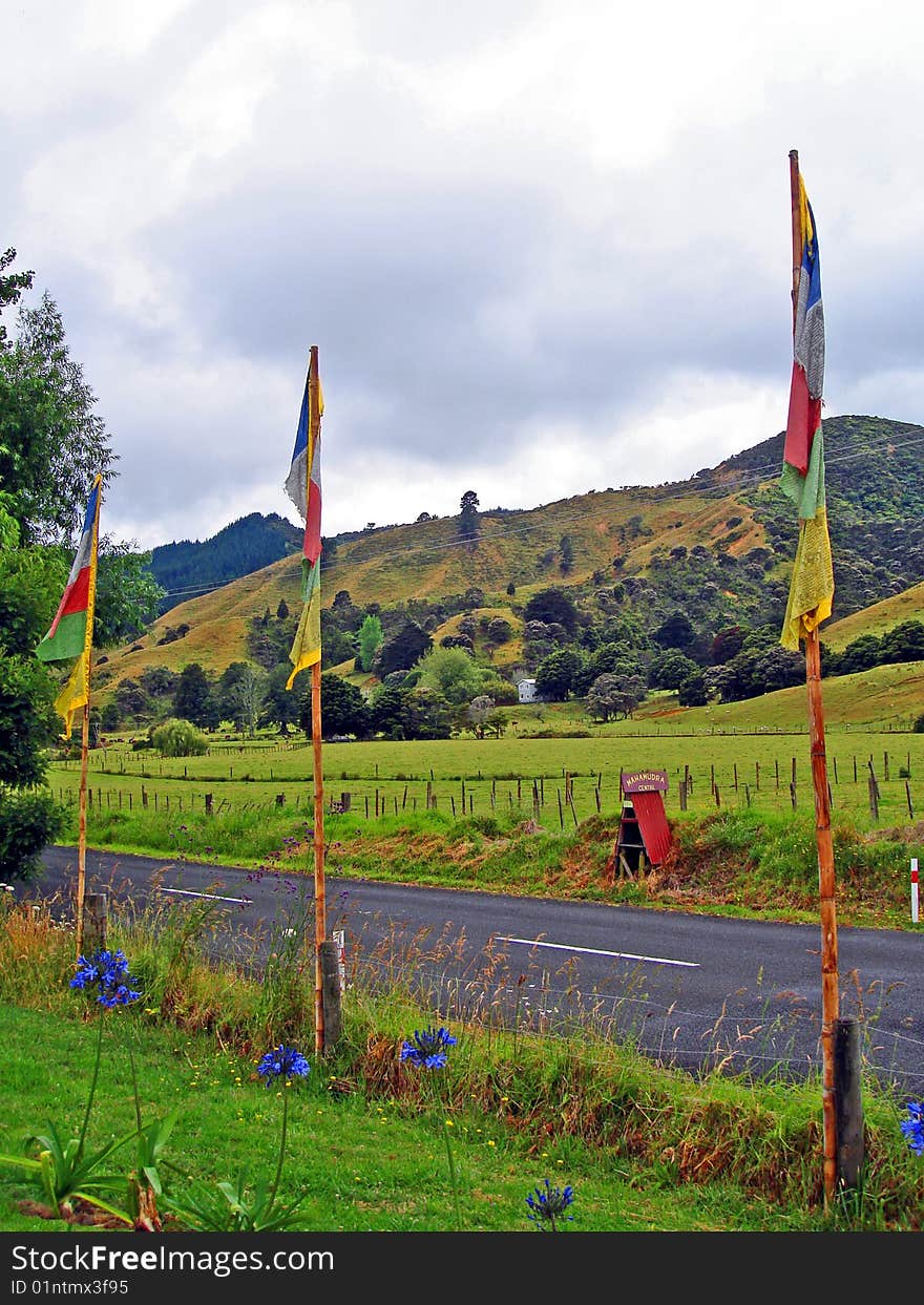 Prayer Flags at the Mahamudra Buddhist Retreat, NZ