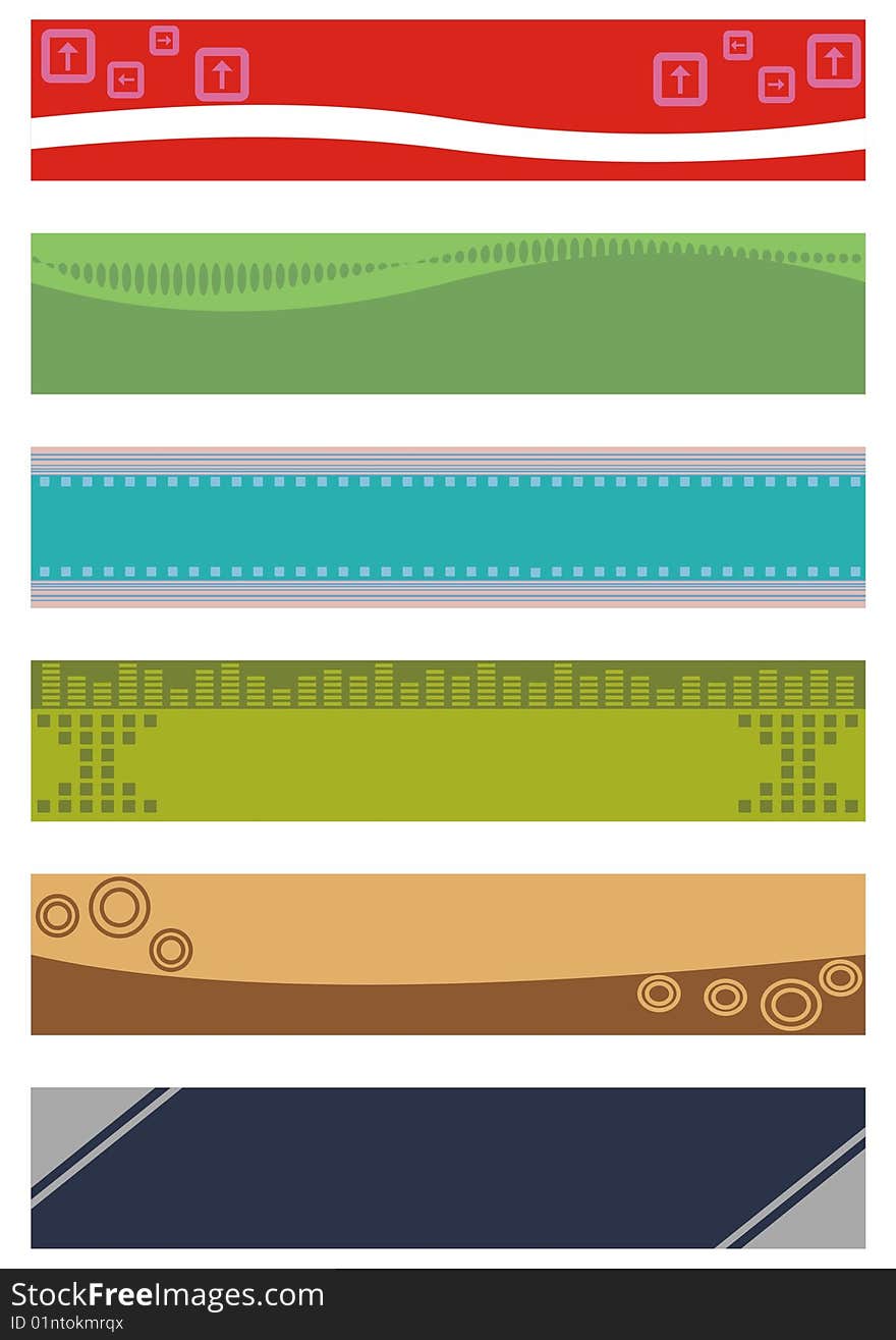 Design elements, set banners. Corel Draw x3