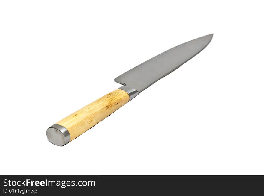 Sharp kitchen knife isolated on white. Sharp kitchen knife isolated on white