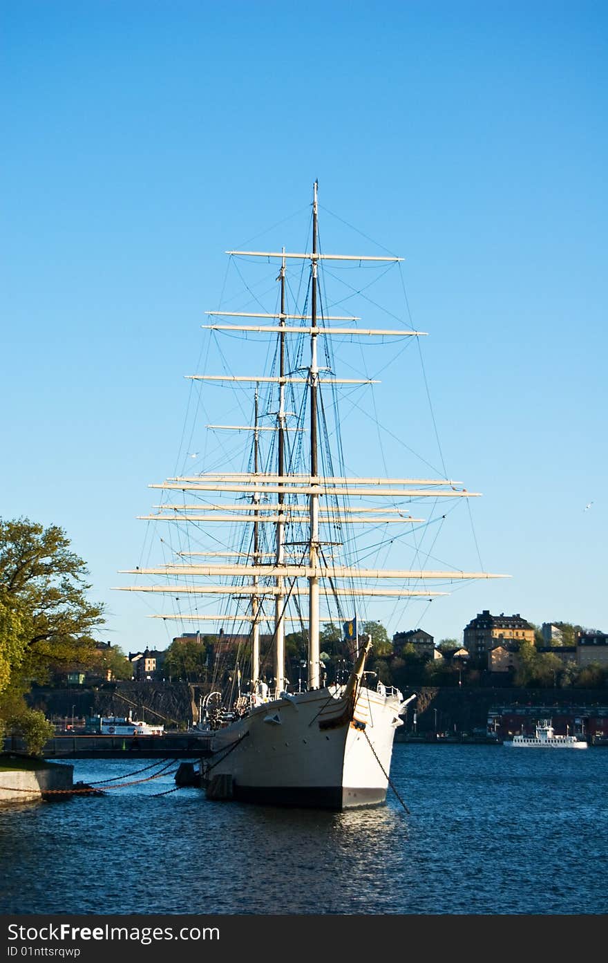 Old ship in Stockholm harbor