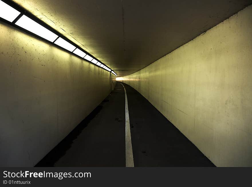 Pedestrian and Cycle Tunnel beneath runway; Manchester Airport