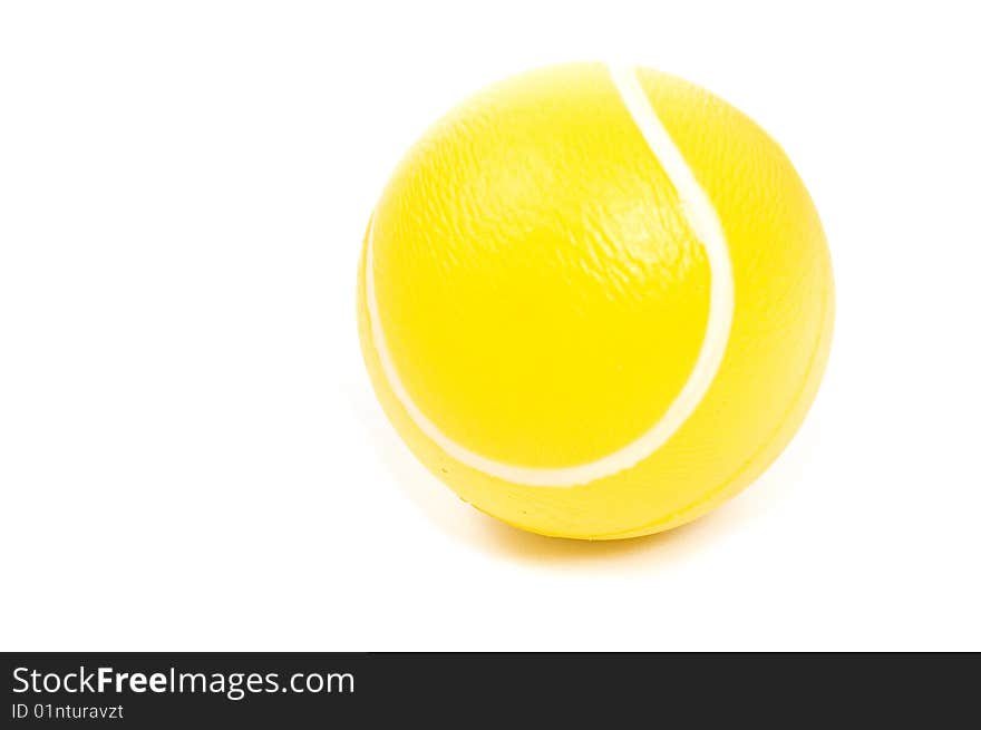 A Tennis Ball On A White Background