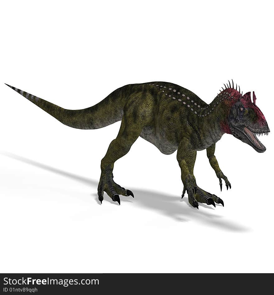 Frightening Dinosaur Cryolophosaurus With