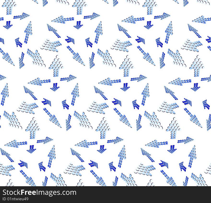 Vector illustration of Seamless Dotted Arrow Pattern