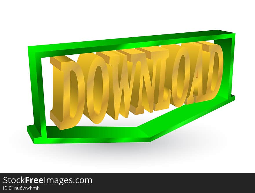 Volume symbol of download. A vector. Without mesh.