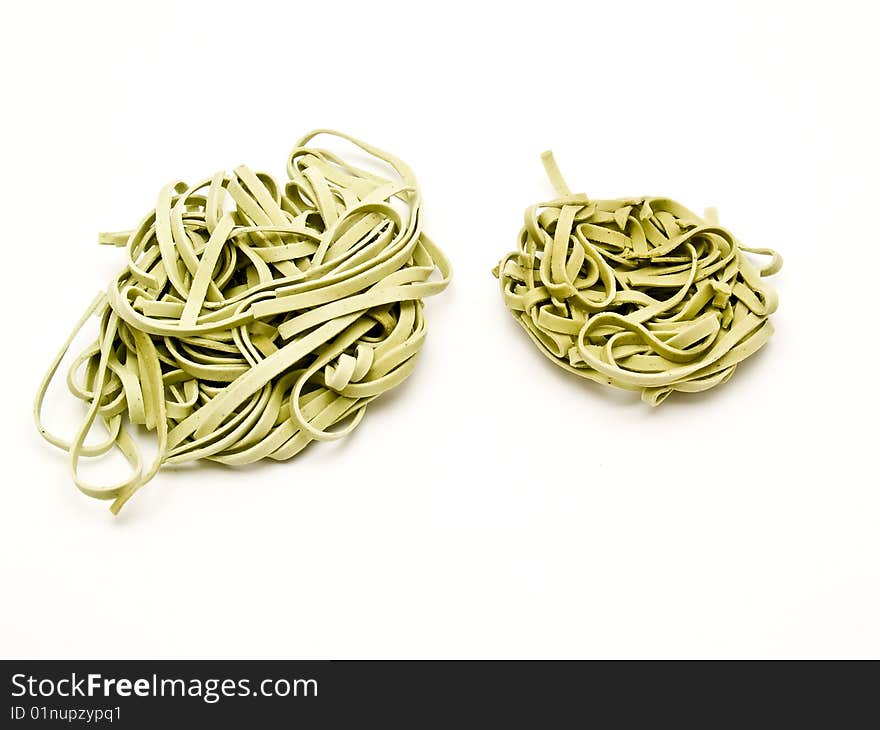 Green noodles
photography studio, white background