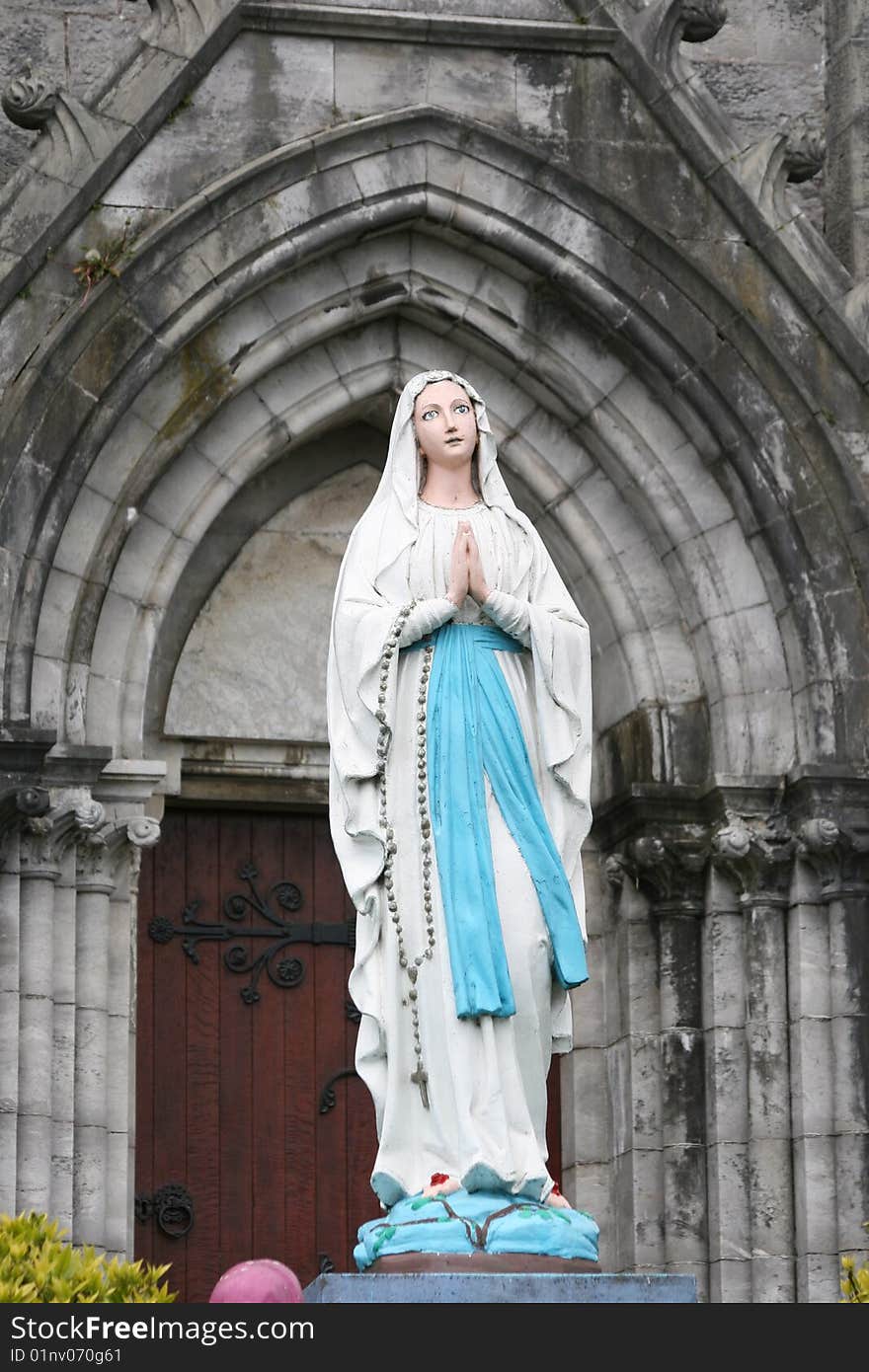 Holly Monument At The Front Of The Church