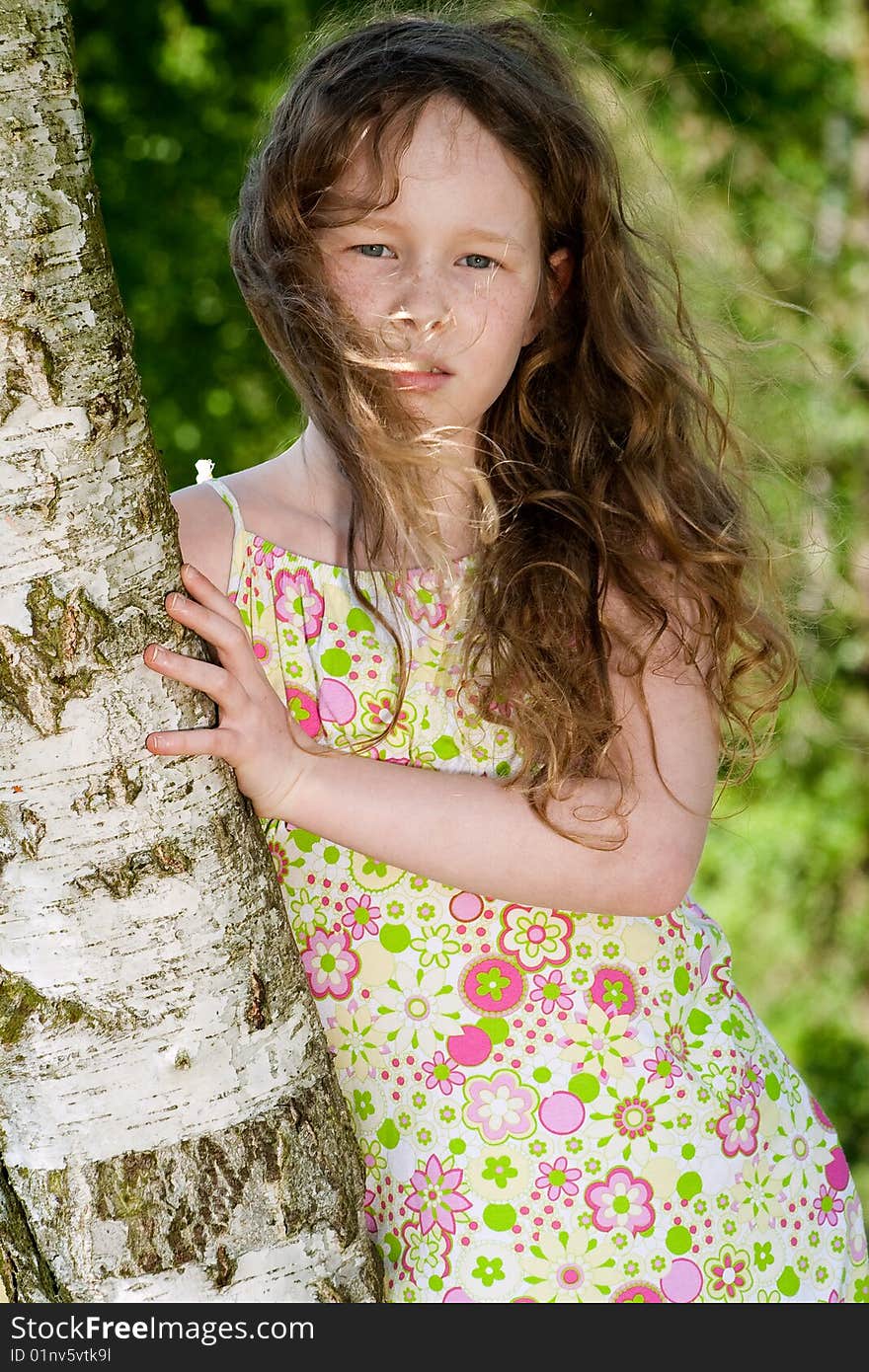 Young beatifull woman with good weather in the nature. Young beatifull woman with good weather in the nature