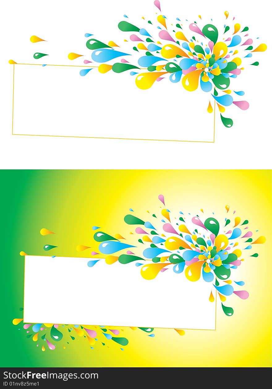 Frame banner background lime color