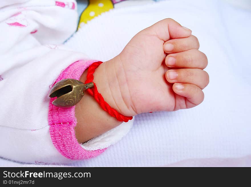 Newborn baby's hand China. Newborn baby's hand China