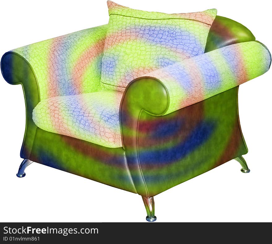 A armchair isolated on a white background