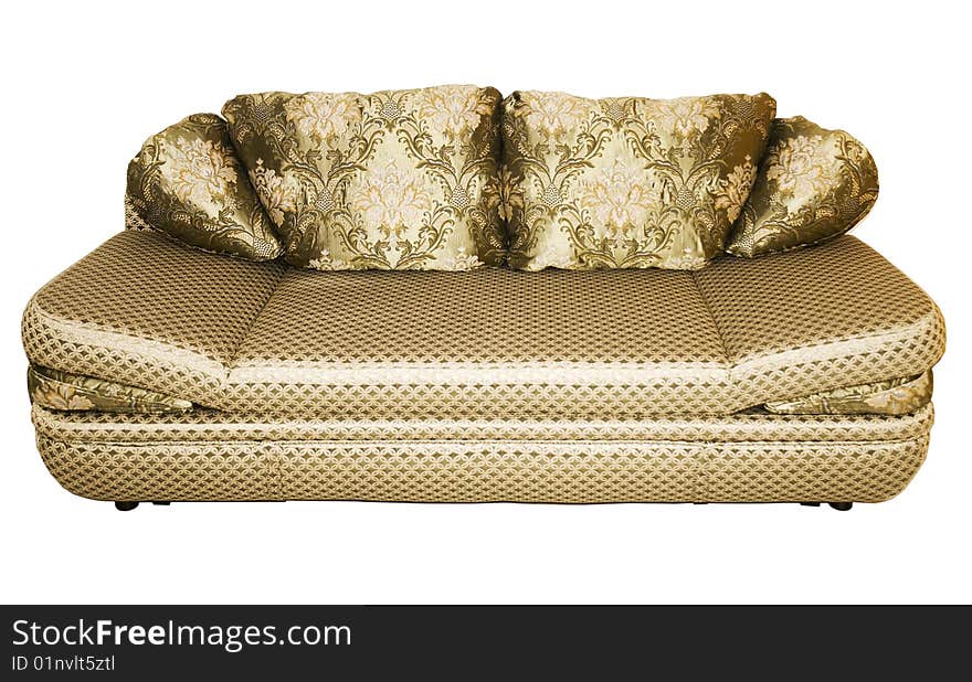 A sofa isolated on a white background