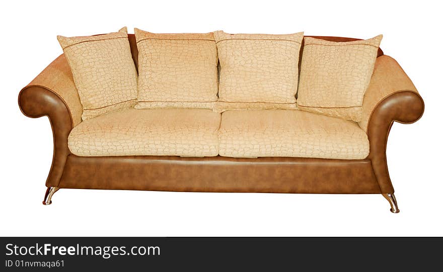 A sofa isolated on a white background