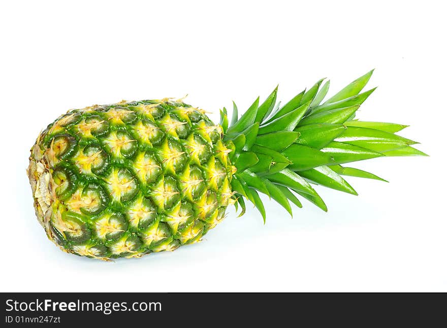 Fresh pineapple isolated on the white background