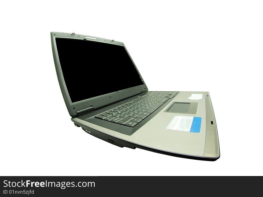 Notebook personal computer on white background