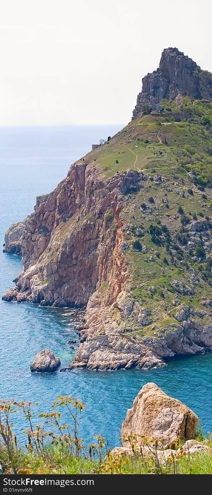 Panorama of the mountains and epidemic deathes of the south coast of Krimea. Panorama of the mountains and epidemic deathes of the south coast of Krimea