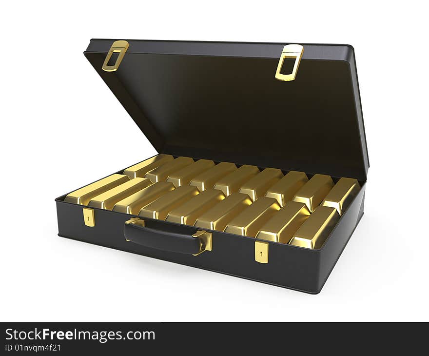 Case with gold