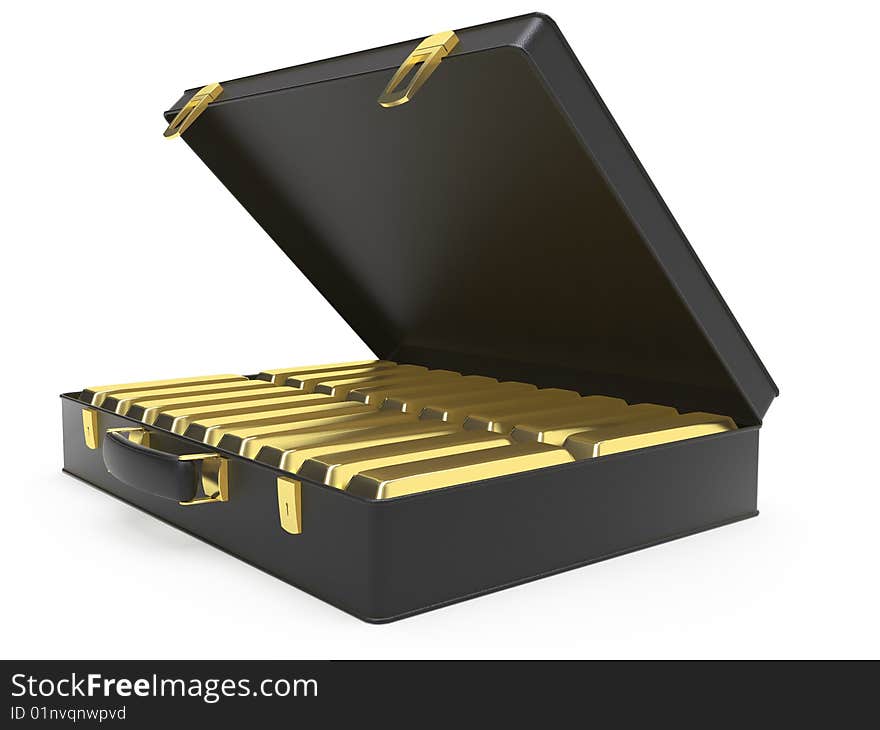 Case with gold