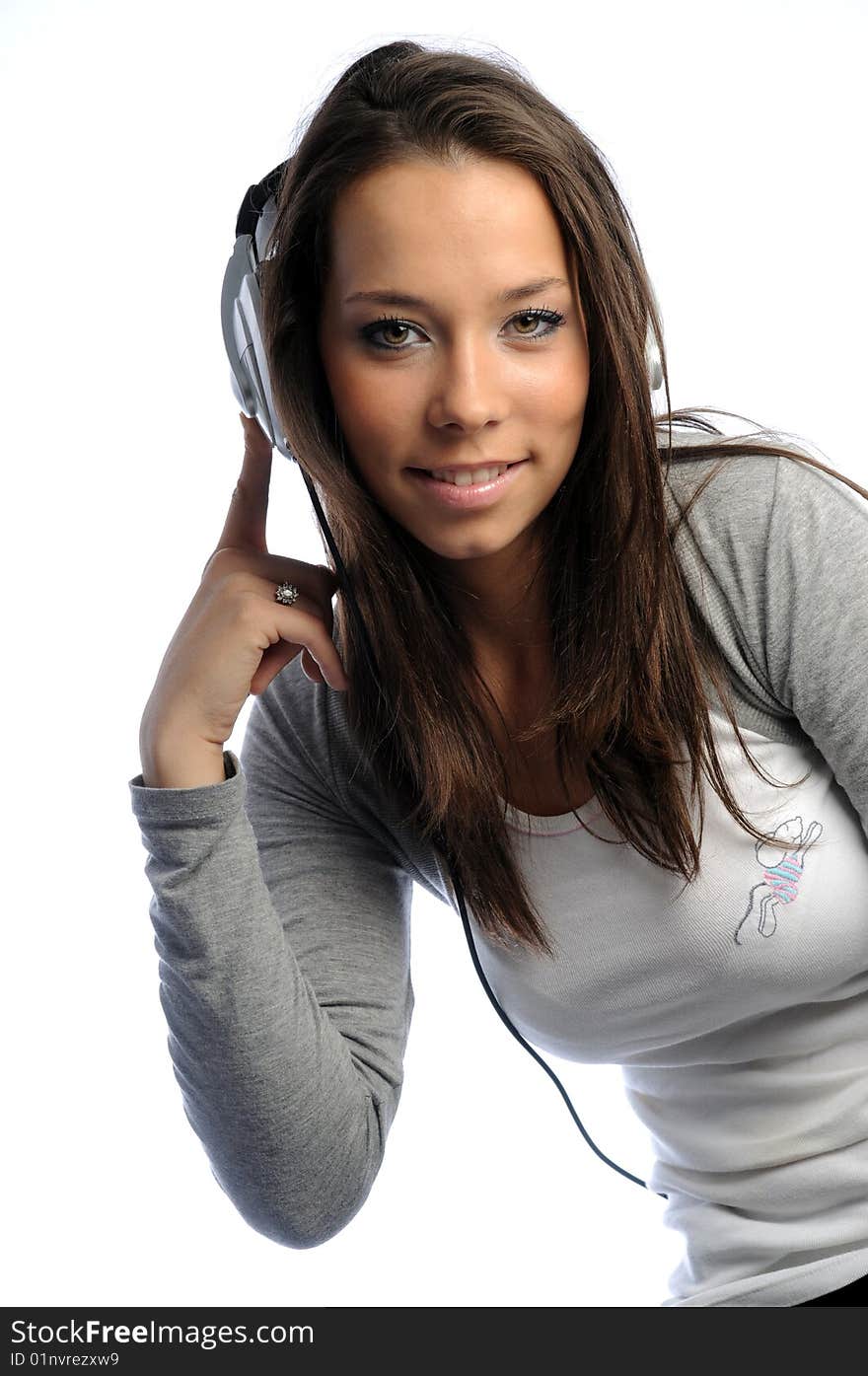 Girl with headphones