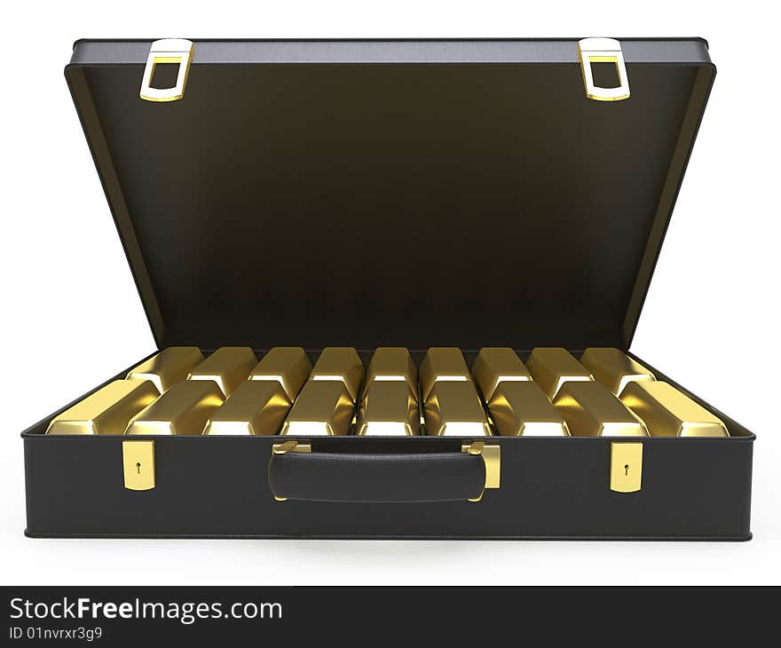 Case with gold