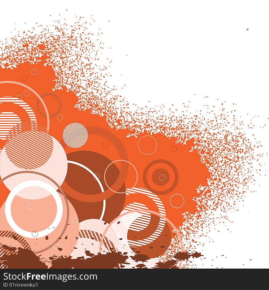 Stylish orange banner. Vector illustration