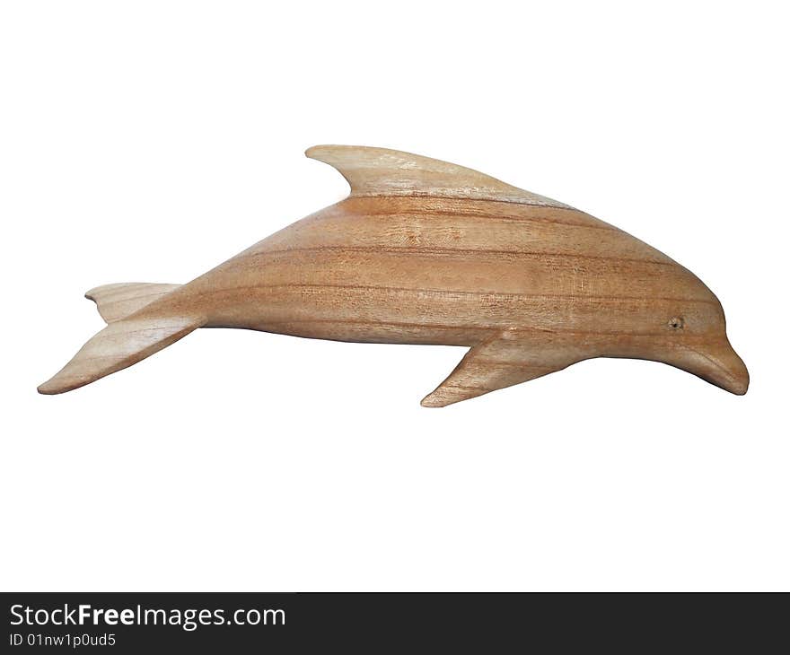 A Carved Wooden Dolphin Model. A Carved Wooden Dolphin Model.