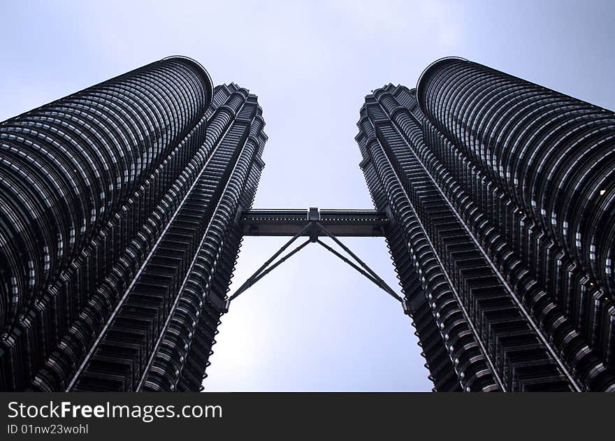 The famous Petronas Towers in Kuala Lumpur. The famous Petronas Towers in Kuala Lumpur