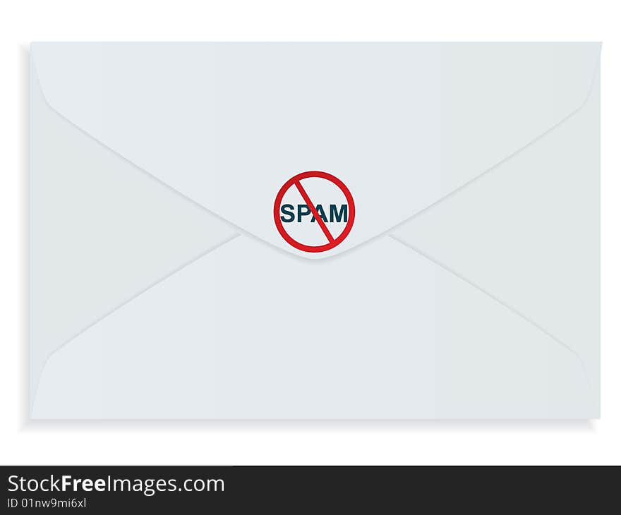 Vector illustration of mailing envelope on a white background. Vector illustration of mailing envelope on a white background