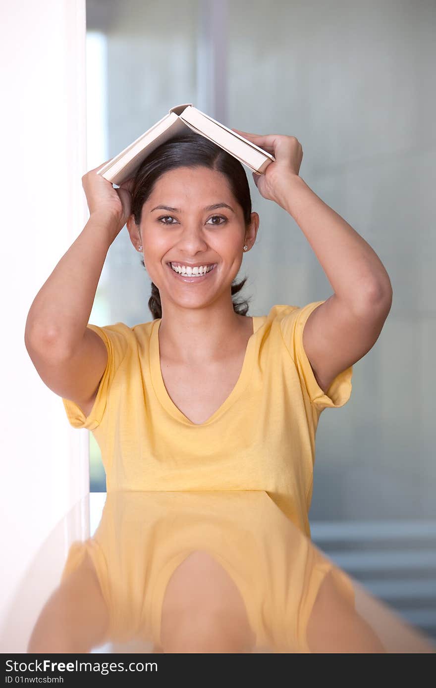 Portrait of a female student. Portrait of a female student.