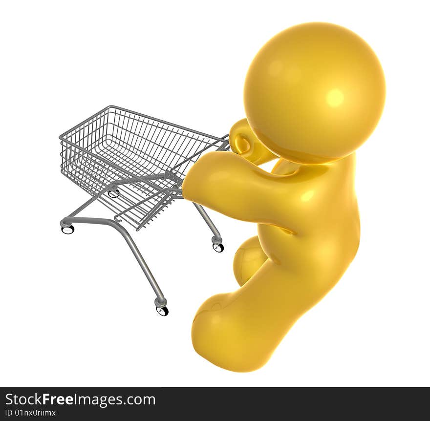 Shopping cart icon figure