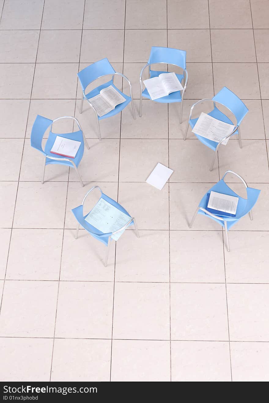 Chairs in an empty space