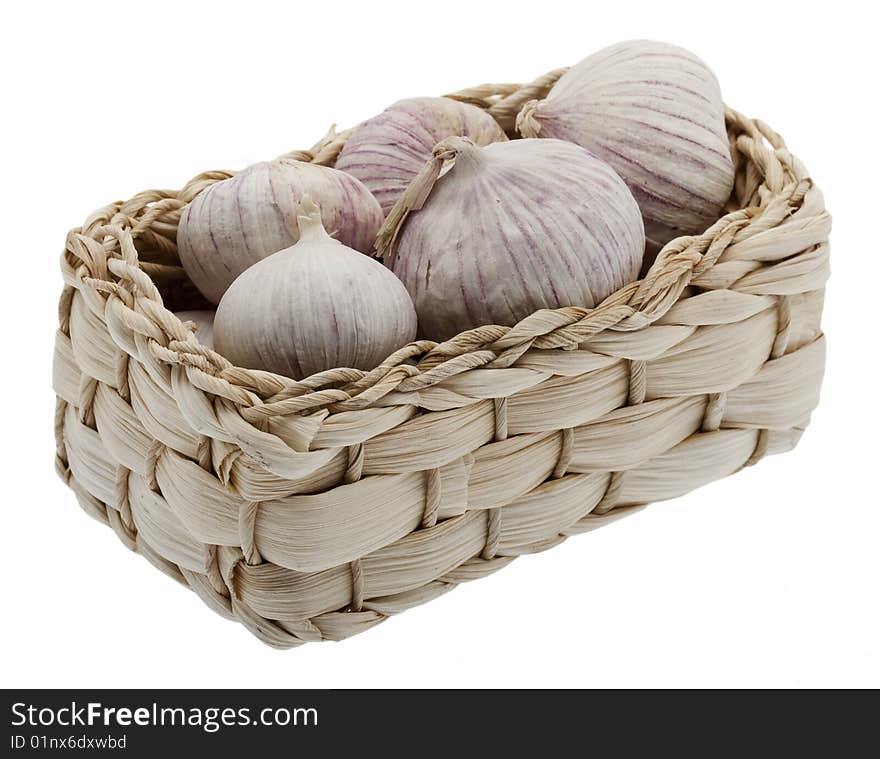 Garlic in little basket