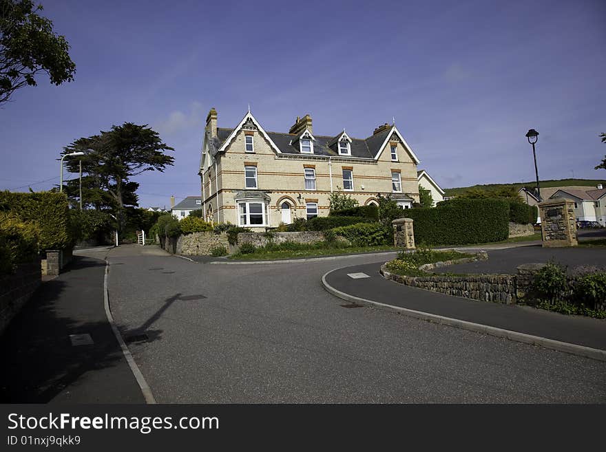 Traditional English country house on a hill. Traditional English country house on a hill