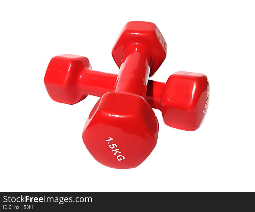 Red dumbbells