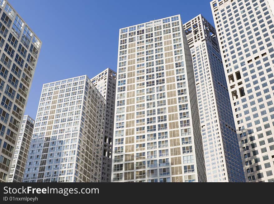 Modern buildings intended for small office/home office, beijing, china.